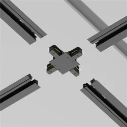 Коннектор Х-образный Unity встраиваемый черный (Черный)