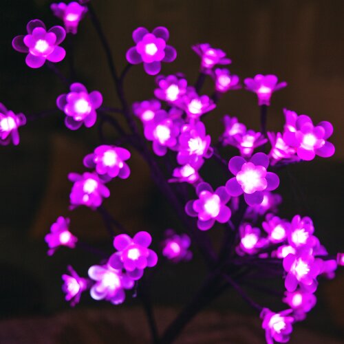 ULD-T3545-048-SBA PINK IP20 SAKURA Дерево светодиодное Сакура, 45 см, 48 светодиодов, Розовый свет, Провод черный. - фото 6