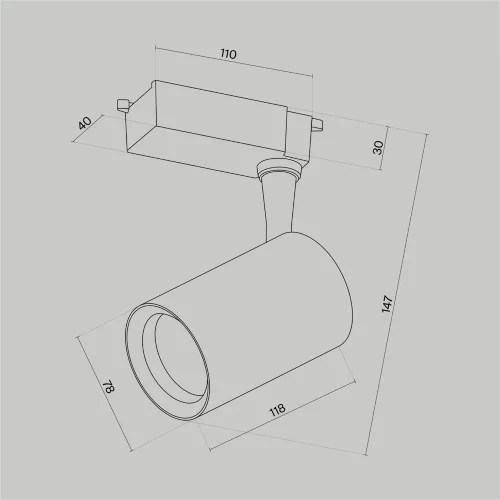 Трековый светильник Вуоро / Vuoro Unity 3000K 10Вт 60° (Черный) TR003-1-10W3K-W-B - фото 10