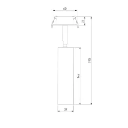Встраиваемый светодиодный светильник Diffe черный 25040/LED (058226)