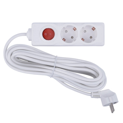 S-GCU2-5B WHITE Удлинитель серии Ultra, шнур 5м., 2 гнезда, 16A, с-з, Белый, TM Uniel - фото 4