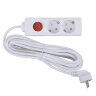 S-GCU2-5B WHITE Удлинитель серии Ultra, шнур 5м., 2 гнезда, 16A, с-з, Белый, TM Uniel - фото 4