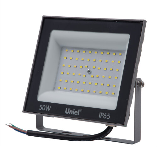 ULF-F23-50W-6500K IP65 160-240V GREY Прожектор светодиодный, Дневной свет 6500K, Корпус серый, TM Uniel - фото 1