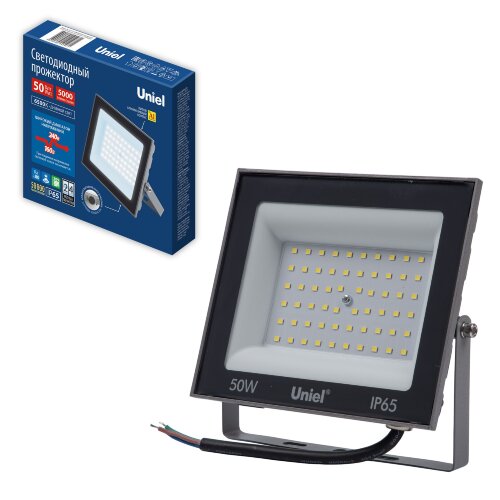 ULF-F23-50W-6500K IP65 160-240V GREY Прожектор светодиодный, Дневной свет 6500K, Корпус серый, TM Uniel - фото 6