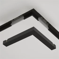 Коннектор угловой встраиваемый под ГКЛ 12,5 мм Basity, черный (Черный)