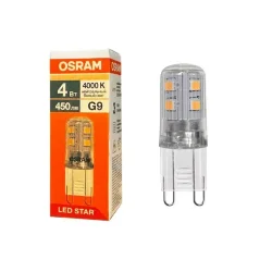 Лампа светодиодная 4W/4000K G9 220V | 450Lm d18x49 | - OSRAM