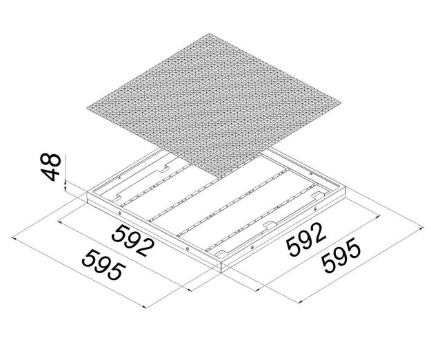 Универсальный офисный светодиодный светильник Армстронг 40 Вт IP54 595x595x48 мм 3000К Призма - фото 2
