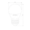 Светодиодная лампа G45 7W 6500K E27 Mini Classic LED 7W 6500K E27 матовое стекло - фото 2