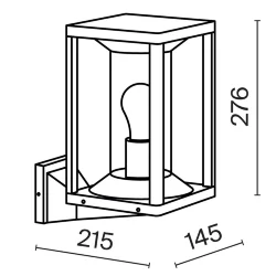 Настенный светильник (бра) Cell E27x1 15Вт IP 65 (Графит)