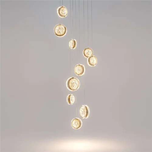 Подвесной светильник Pharao 3000К 39Вт (Черный и Латунь) - фото 6