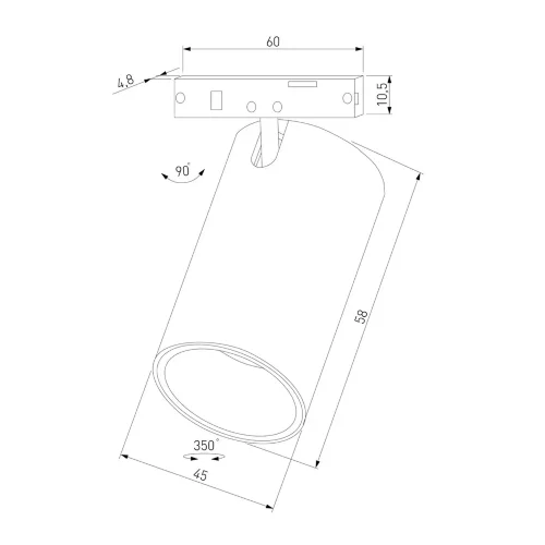 Mini Magnetic Трековый светильник 9W 3000K белый/черный 85203/01 - фото 7