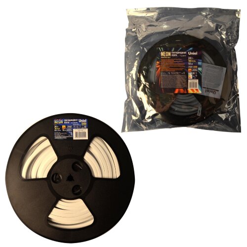 ULS-N11-2835-120LED-m-8mm-IP67-DC24V-10W-m-15M-3000K Светодиодная гибкая герметичная лента, NEON, Катушка 15м, в герметичной упаковке, Теплый белый свет 3000K - фото 4