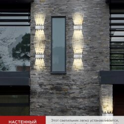 Светильник уличный светодиодный ДБУ TWIN-1030WH 10Вт 3000К IP54 белый IN HOME