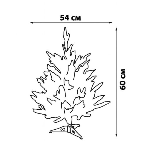 ULD-T5460-030-SNA-3AA WARM WHITE IP20 XMAS TREE SNOW Дерево светодиодное Ёлочка снежная, на батарейках 3АА не в-к, 54х60см, 30 светодиодов, Теплый белый свет, TM Uniel - фото 11