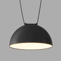 Cветильник для трека-ремня Belty, серия Flow со светодиодом, D220*H117мм, 48V DC, 24W, RA90, 120°, 3000K, IP20, черный, алюминий, Denkirs DK5561-BK