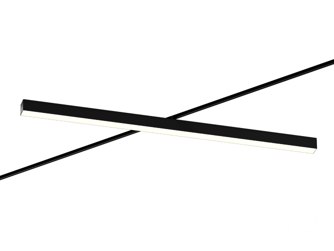 Трековый светильник 6063 5050 TR4 (RAL9005/1250mm/Prizma — 4K/48W) - фото 1