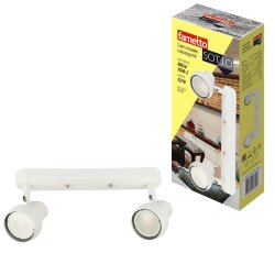 DLC-S621 GU10x2 WHITE Светильник декоративный накладной, серия Sotto, Без ламп, цоколь GU10x2шт, Металл, Белый, TM Fametto