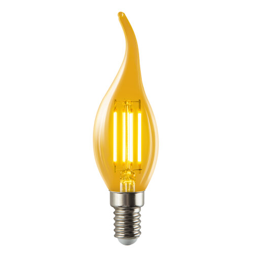 LED-CW35-5W-GOLDEN-E14 GLV21GO Лампа светодиодная Vintage, Форма свеча на ветру, золотистая колба - фото 1