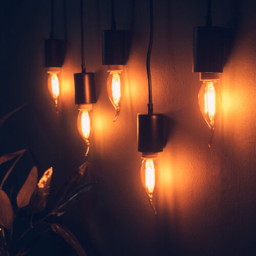 LED-CW35-5W-GOLDEN-E14 GLV21GO Лампа светодиодная Vintage, Форма свеча на ветру, золотистая колба - фото 2