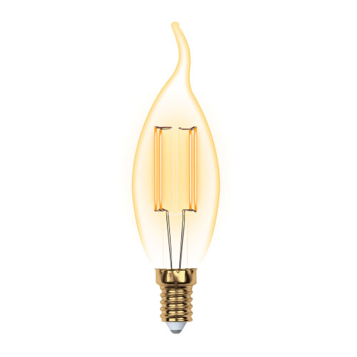 LED-CW35-5W-GOLDEN-E14 GLV21GO Лампа светодиодная Vintage, Форма свеча на ветру, золотистая колба - фото 2