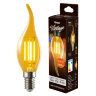 LED-CW35-5W-GOLDEN-E14 GLV21GO Лампа светодиодная Vintage, Форма свеча на ветру, золотистая колба - фото 4