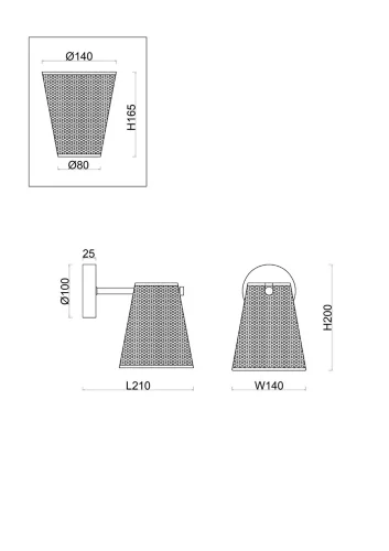 Настенный светильник (бра) FR5260WL-01BS1 Терра / Terra E14x1 (Латунь) FR5260WL-01BS1 - фото 9