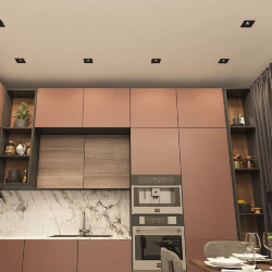 Встраиваемый светильник, IP 20, 50 Вт, GU10, черный, алюминий, Denkirs DK2121-BK