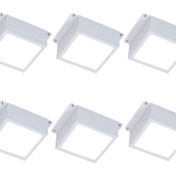 Универсальный офисный светодиодный светильник Грильято комплект 6 шт 36 Вт IP44 100x100x40 мм 4000K Опал