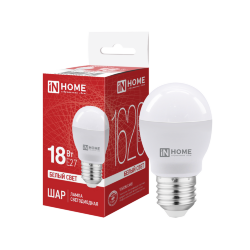Лампа светодиодная LED-ШАР-VC 18Вт 230В E27 4000K 1620Лм IN HOME