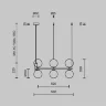 Подвесной светильник Круг / Ring G9х6 (Черный) MOD013PL-06B - фото 11