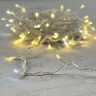 Гирлянда Нить 10м Золотой с Мерцанием Белого Диода 24В, 100 LED, Провод Прозрачный ПВХ, IP54. Фото 6.