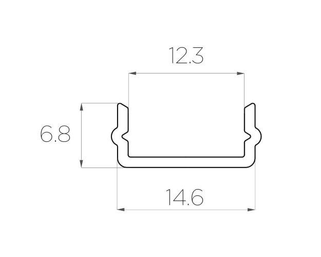 Профиль накладной алюминиевый LC-LP-0616-2 Anod - фото 2