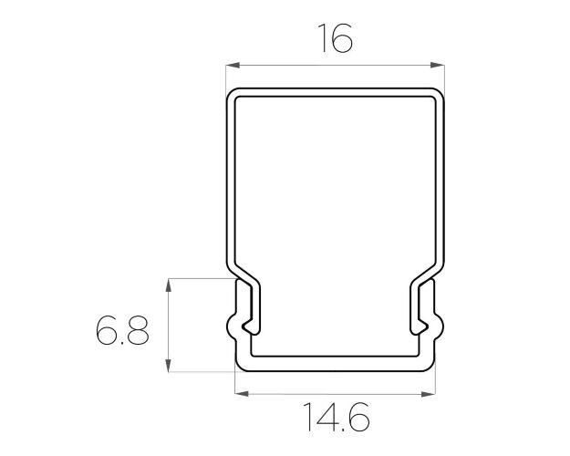 Профиль накладной алюминиевый LC-LP-0616-2 Anod - фото 4