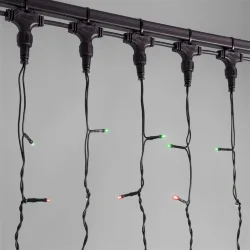 Гирлянда Занавес 2 x 3 м Разноцветный 220В, 600 LED, Провод Черный ПВХ, IP54