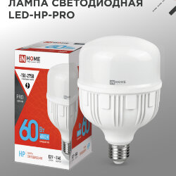 Лампа светодиодная LED-HP-PRO 60Вт 230В E27 с адаптером Е40 6500К 5700Лм IN HOME