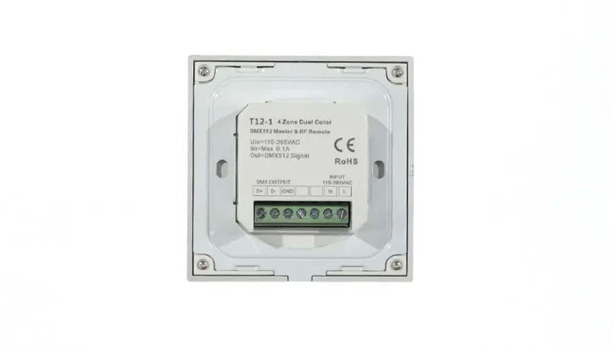 Сенсорная панель T12-1 White IC36 (220V, CCT, 4 zone, DMX512, RF 2.4GHz) - фото II