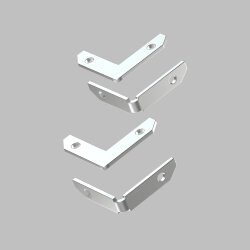 Комплект угловых соединителей трека SMART ONE, алюминий, Denkirs TR2027-AL