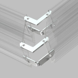 Комплект угловых соединителей трека SMART ONE, алюминий, Denkirs TR2027-AL