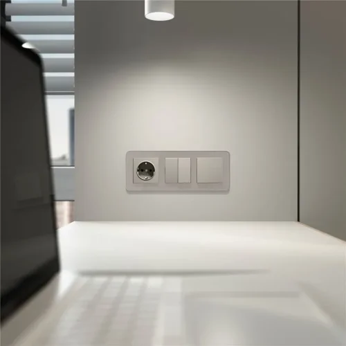 Выключатель одноклавишный проходной (дымчатый) W1212004 - фото 4