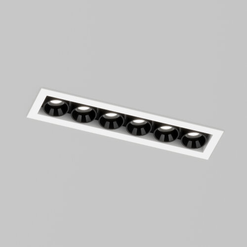 DK2514-WB Встраиваемый светильник SPACE со светодиодом L126mm 220V 10W 38° 4000К IP20 белый/черный алюминий.