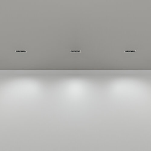 DK2514-WB Встраиваемый светильник SPACE со светодиодом L126mm 220V 10W 38° 4000К IP20 белый/черный алюминий. Фото 4