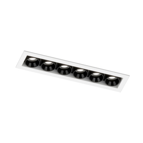 DK2514-WB Встраиваемый светильник SPACE со светодиодом L126mm 220V 10W 38° 4000К IP20 белый/черный алюминий. Фото 5