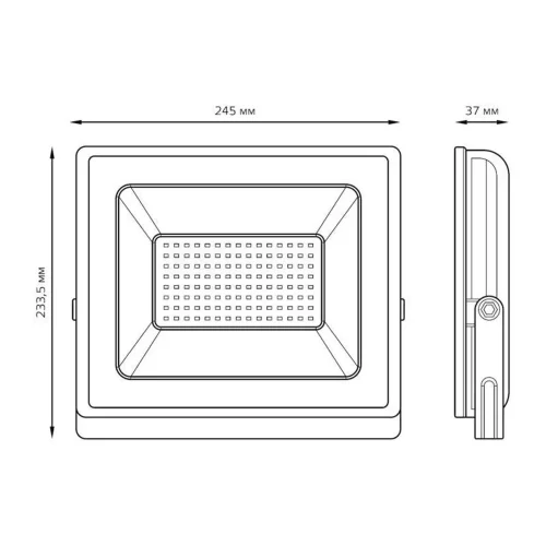 Прожектор светодиодный Elementary 100Вт 6500К IP65 9500лм 170-264В ДО черн. GAUSS 613100100 - фото 6