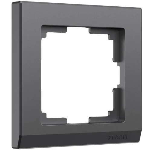 Рамка из поликарбоната на 1 пост Stark графит матовый W0011864 - фото