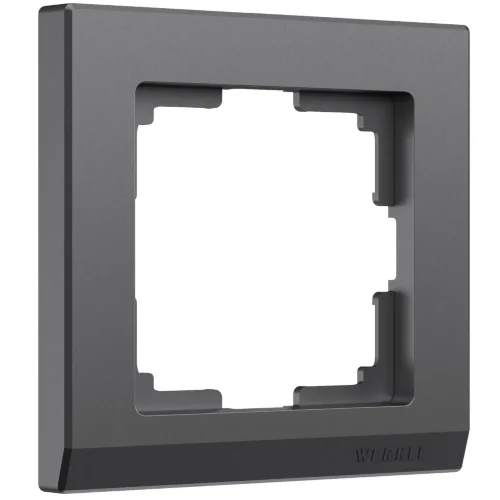 Рамка из поликарбоната на 1 пост Stark графит матовый W0011864 - фото