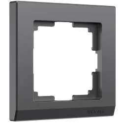 Рамка из поликарбоната на 1 пост Stark графит матовый W0011864