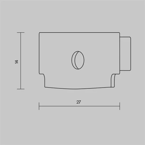 Комплект заглушек (для профиля 61×14) 10 шт., ALM011EC (Белый) - фото 3