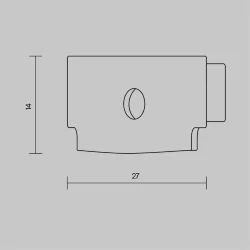 Комплект заглушек (для профиля 61×14) 10 шт., ALM011EC (Белый)