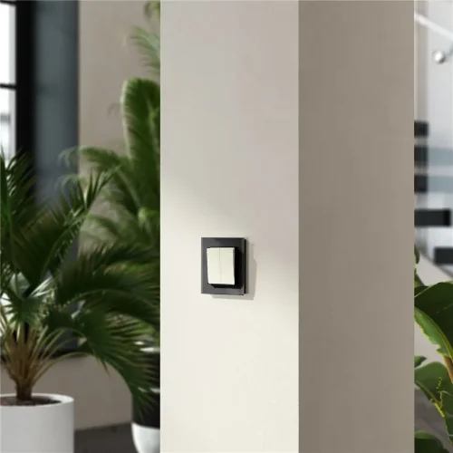 Перекрестный переключатель двухклавишный (слоновая кость) W1123003 - фото 2