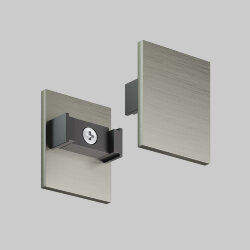 Торцевая заглушка высокая, для использования с экраном, для трека Shine, серия Base, комплект 2 шт, темный никель, алюминий, Denkirs TR5735H-DN